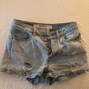 Brandy Melville High Waisted Denim Shorts